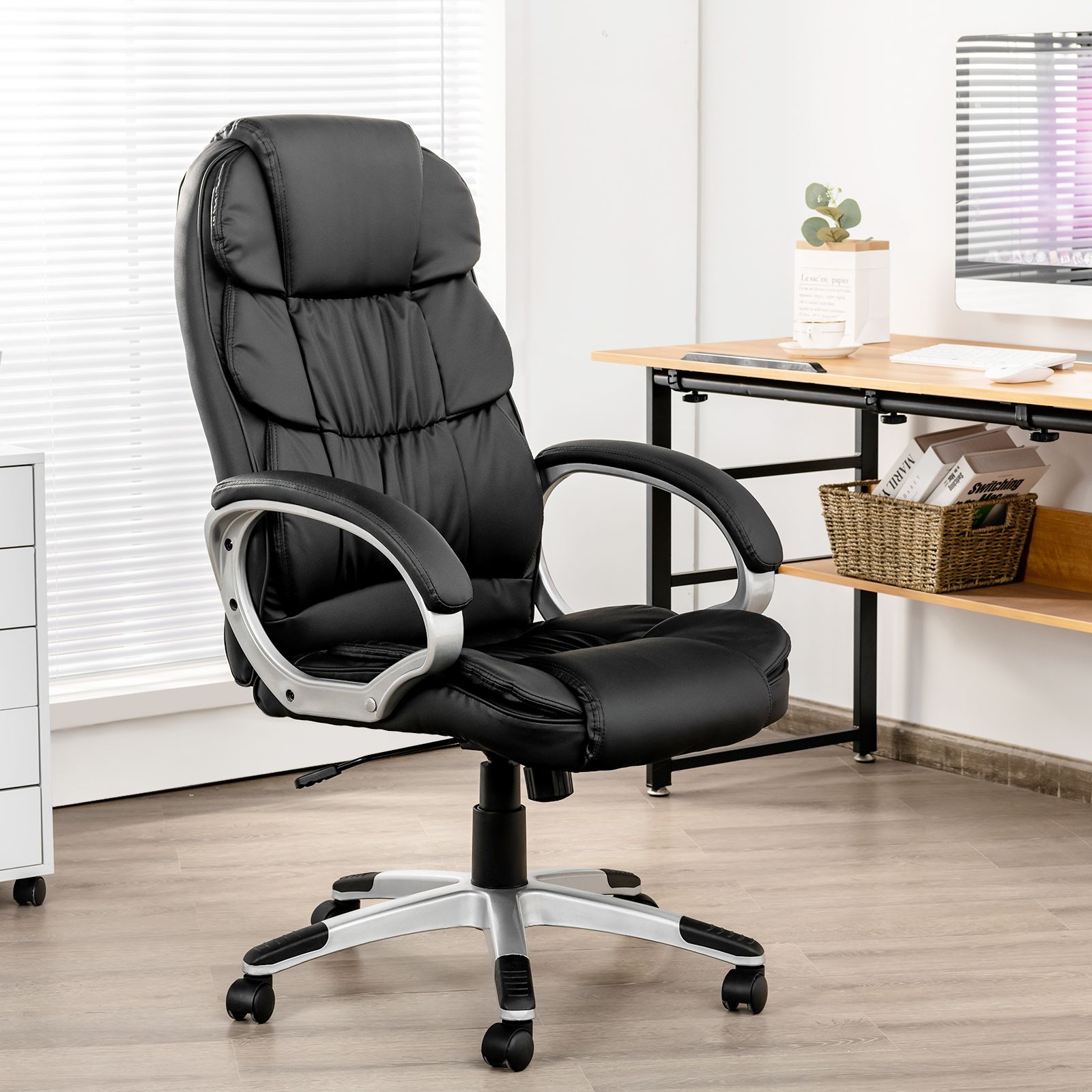 Executive Office Chair with Adjustable Height for Home Office Meeting Room